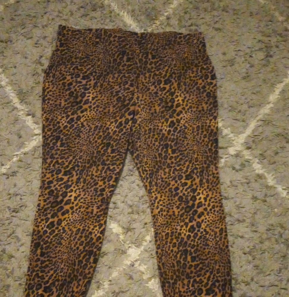 Leopard skinny pants